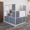 Luxor Modular Room Divider Wall System - 70in. x 70in. Add-On Wall - Silver Frame, Whiteboard MW-7070-XWCG - alternate 5